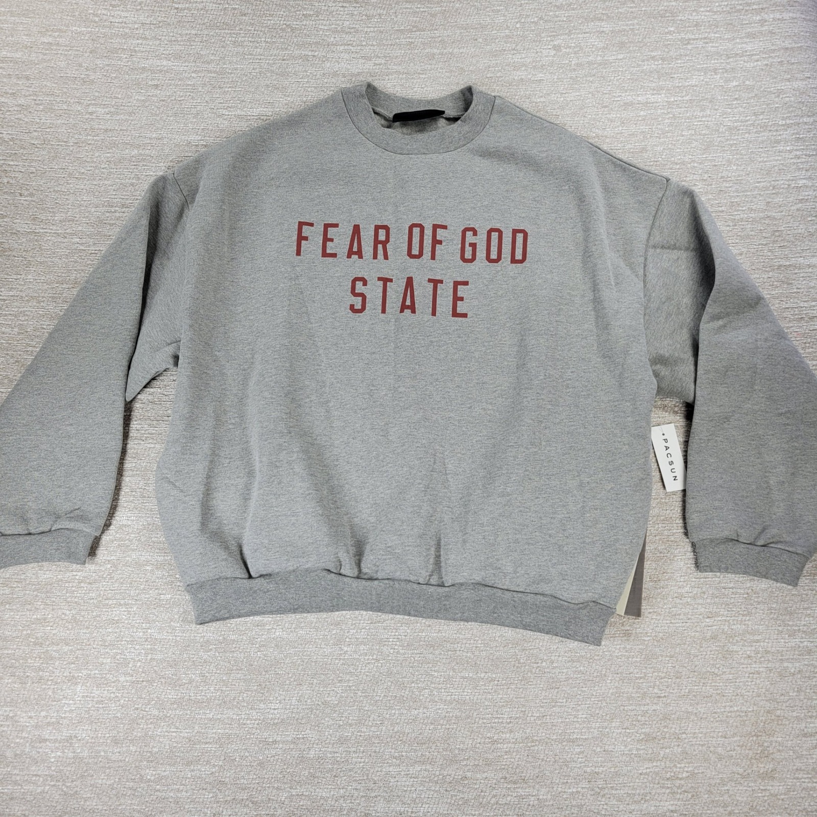 Essentials Fear Of God State Sweatshirt M Grey Oversized Crewneck Street New